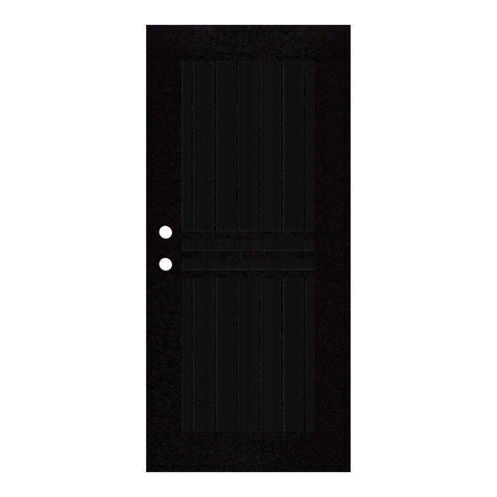Unique Home Designs 32 in. x 80 in. Plain Bar Black RightHand Surface