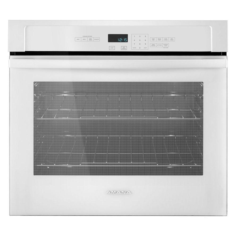 Amana 27 in. Single Electric Wall Oven SelfCleaning in White