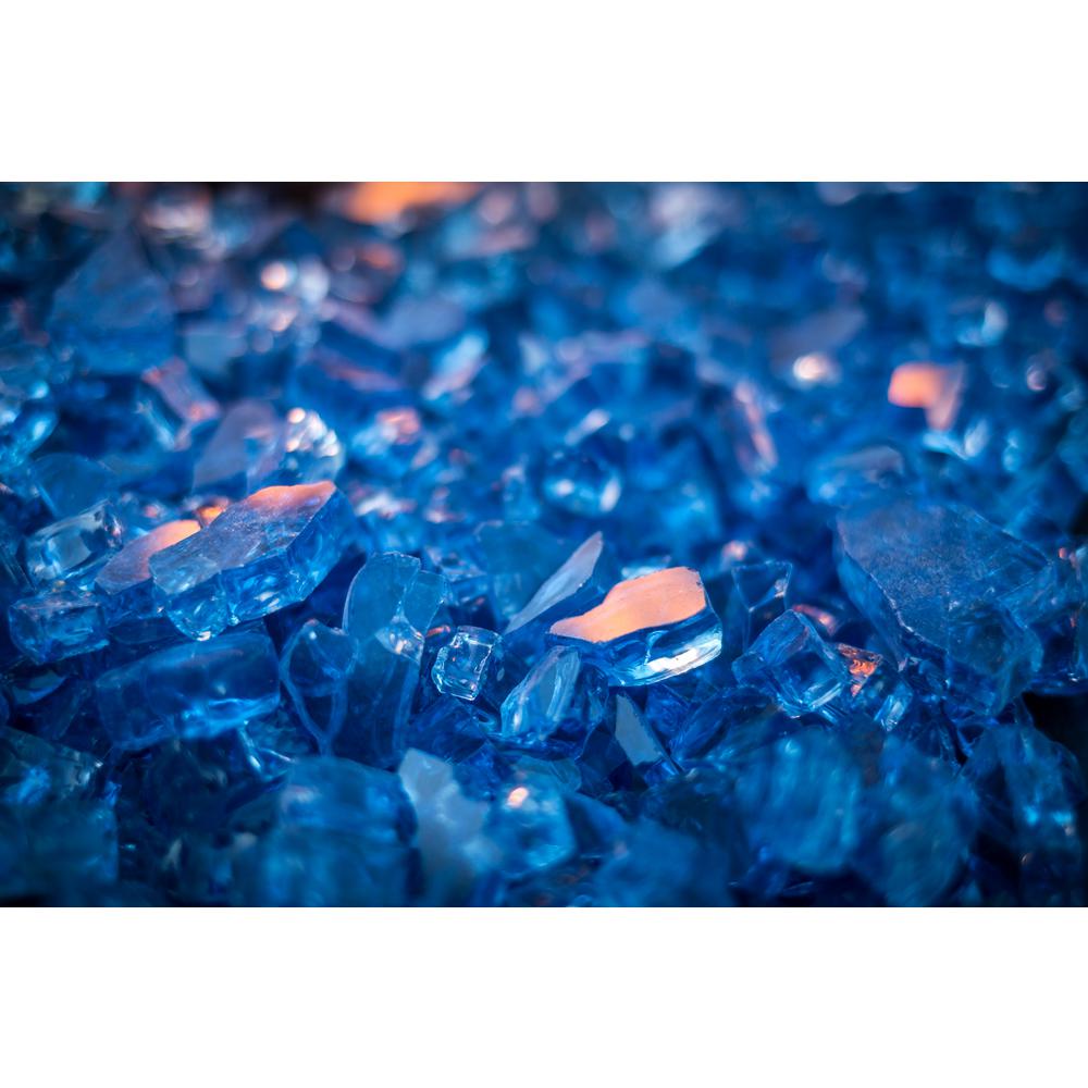 Pleasant Hearth 10 Lbs Blue Tempered Glass Rocks Ofr633pb The