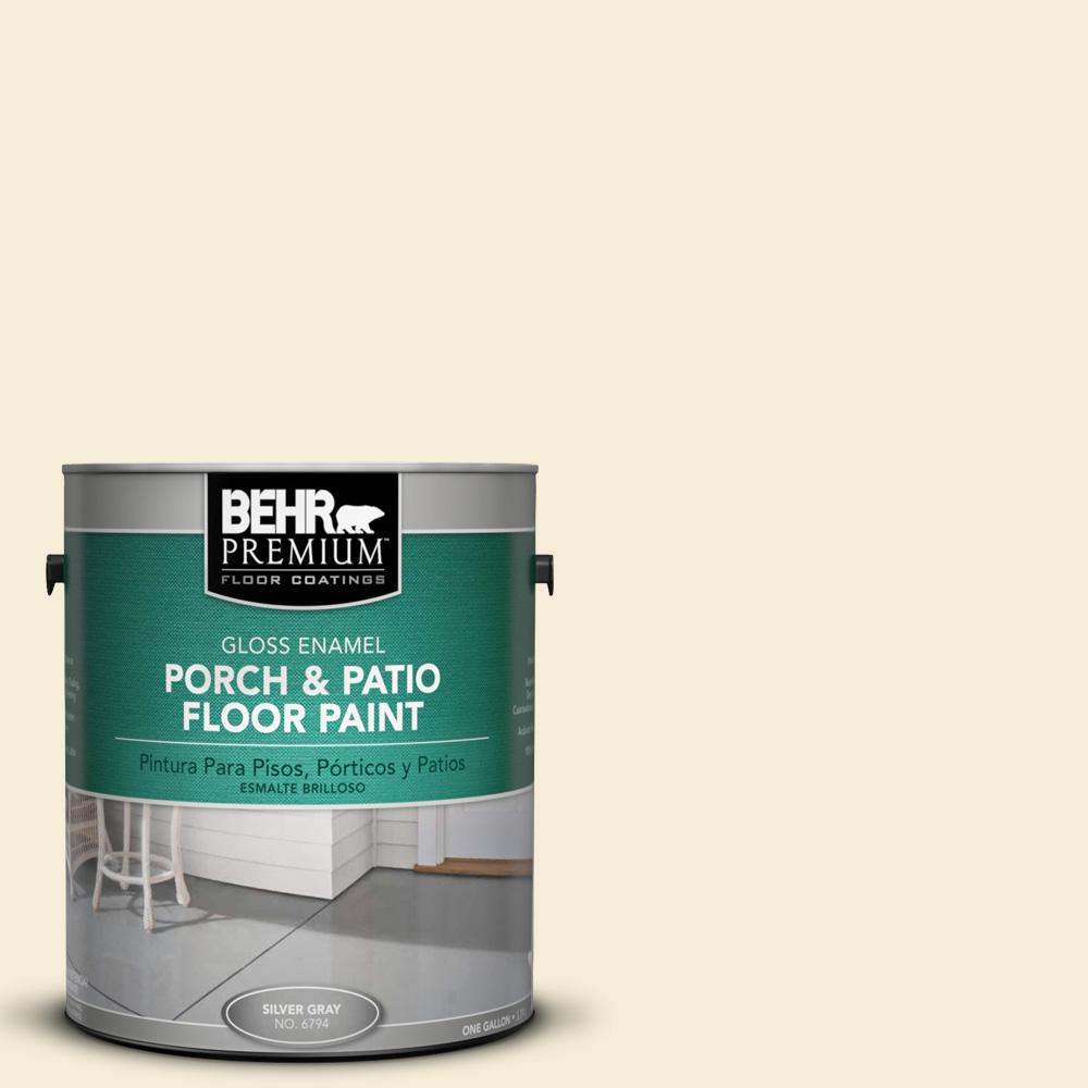 Behr Premium 1 Gal W D 420 Beach White Gloss Interior Exterior W D 420 Beach White Gloss Interior Exterior Porch And Patio Floor Paint