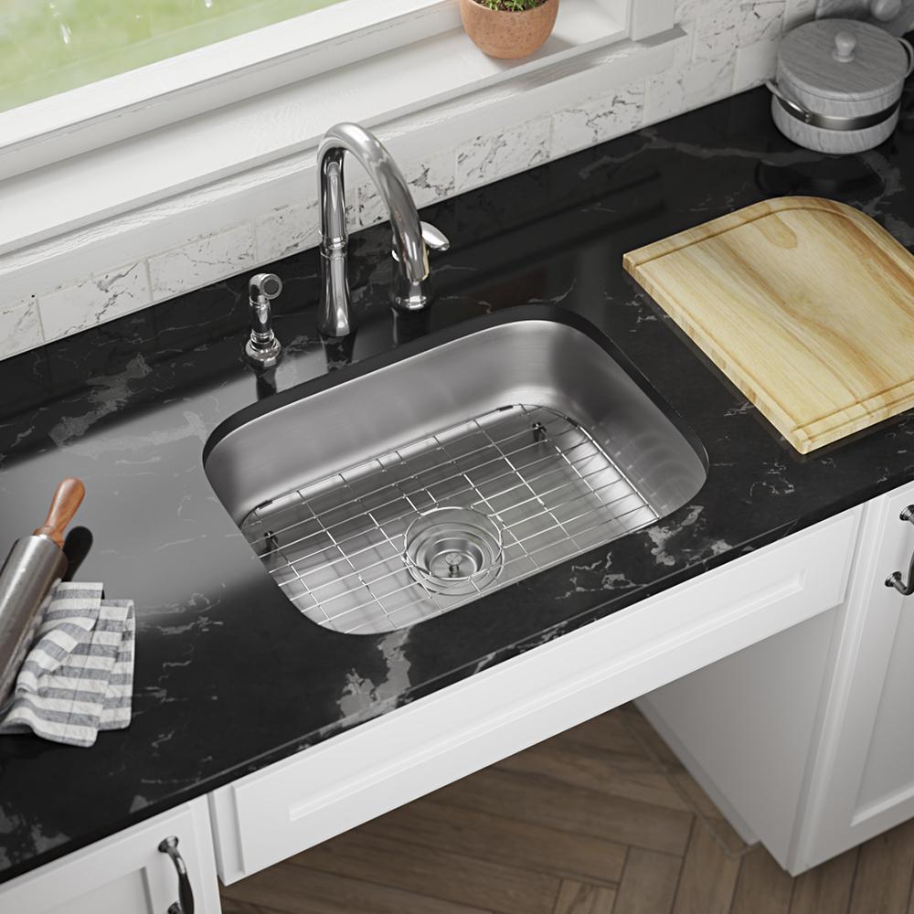 MR Direct Stainless Steel 23 in. Single Bowl Undermount Kitchen Sink