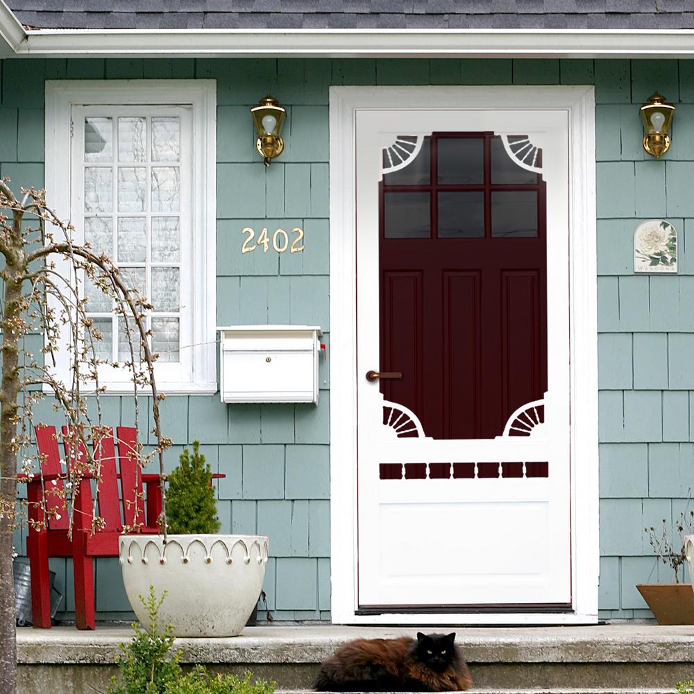 Kimberly Bay 36 In X 80 In Dakota White Vinyl Screen Door Dsvd36