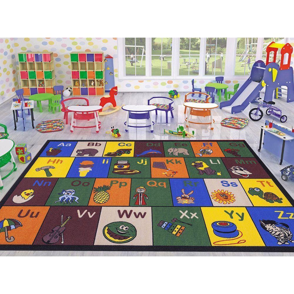 Ottomanson Jenny Collection Multi Alphabet Design 8 Ft 2 In X 9 10 Non Slip Kids Area Rug Ottomanson Jenny Collection Multi Alphabet Design 8 Ft 2 In X 9 10 Non Slip Kids Area Rug