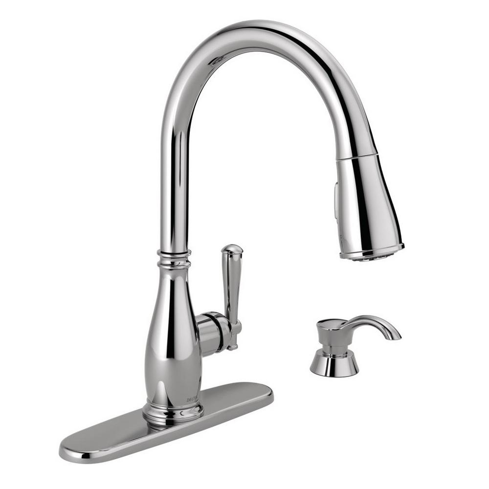 Chrome Delta Kitchen Faucets Kitchen The Home Depot