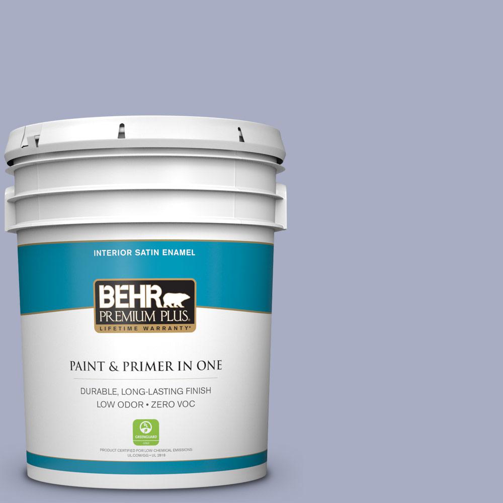 BEHR Premium Plus 5 gal. 790A3 Road Runner Satin Enamel Zero VOC