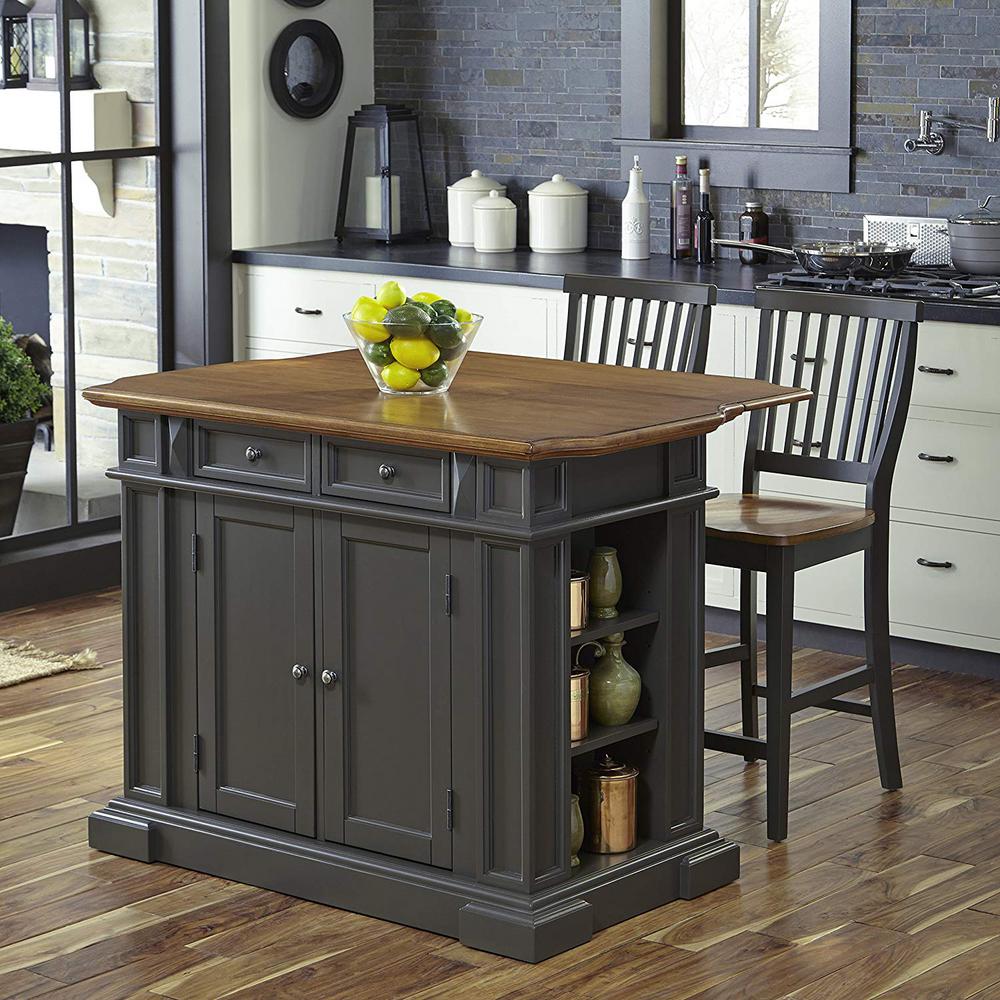 Homestyles Americana Grey Kitchen Island With Drop Leaf 5013 94