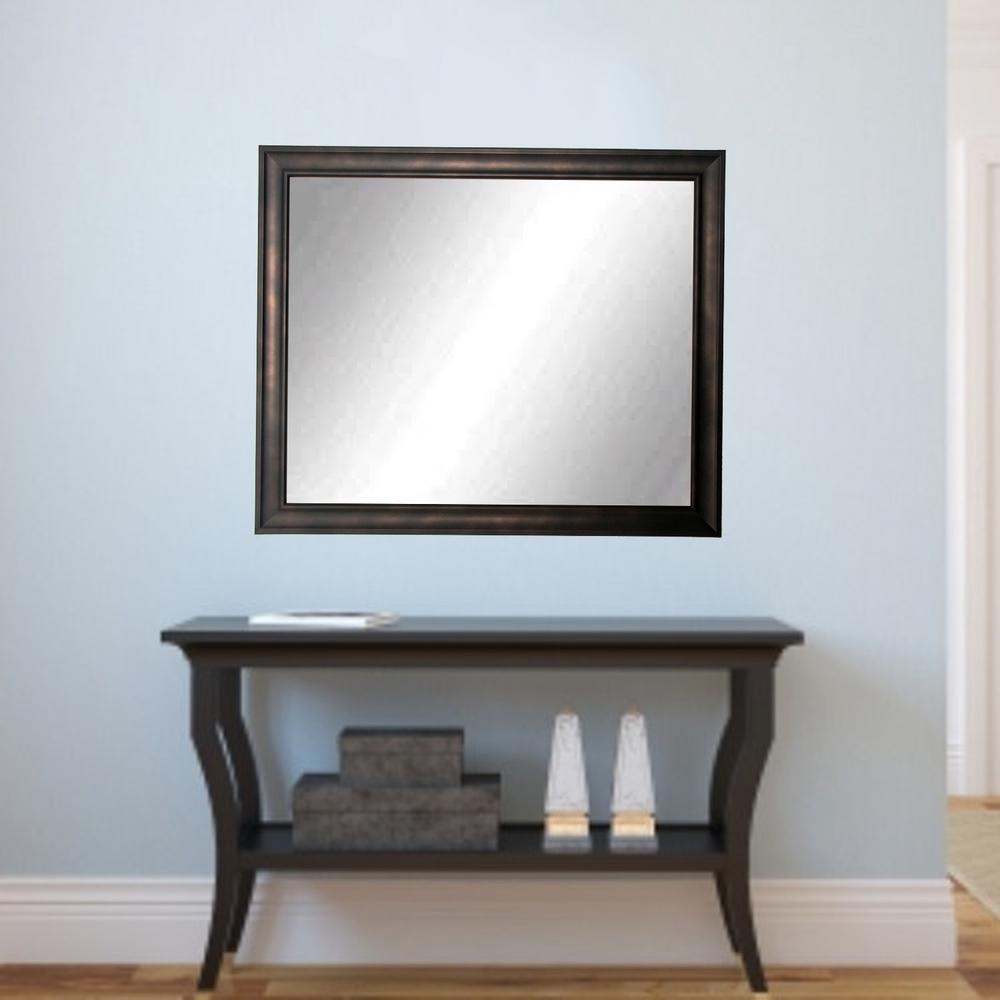 30 X 48 Mirrors Home Decor The Depot Traditional Clouded Bronze Framed Mirror