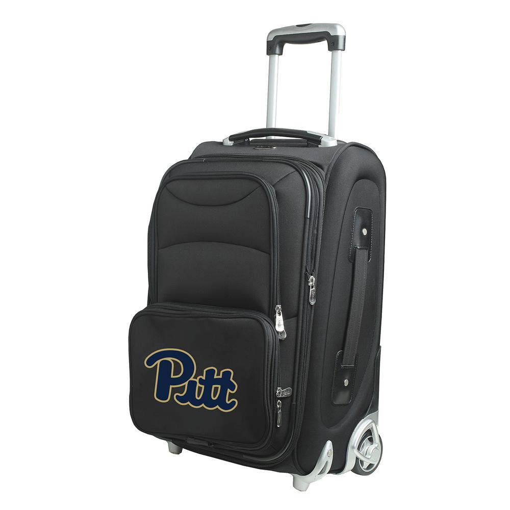 Denco NCAA Pittsburgh 21 in. Black Carry-On Rolling Softside Suitcase