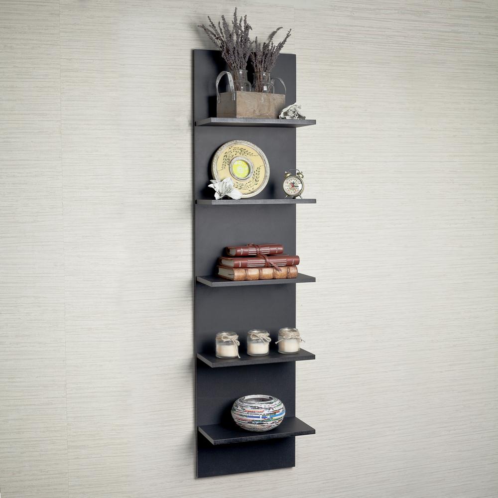 Danya B Contempo 12 In W X 47 25 Black Grain Finish Mdf Wide Danya B Contempo 12 In W X 47 25