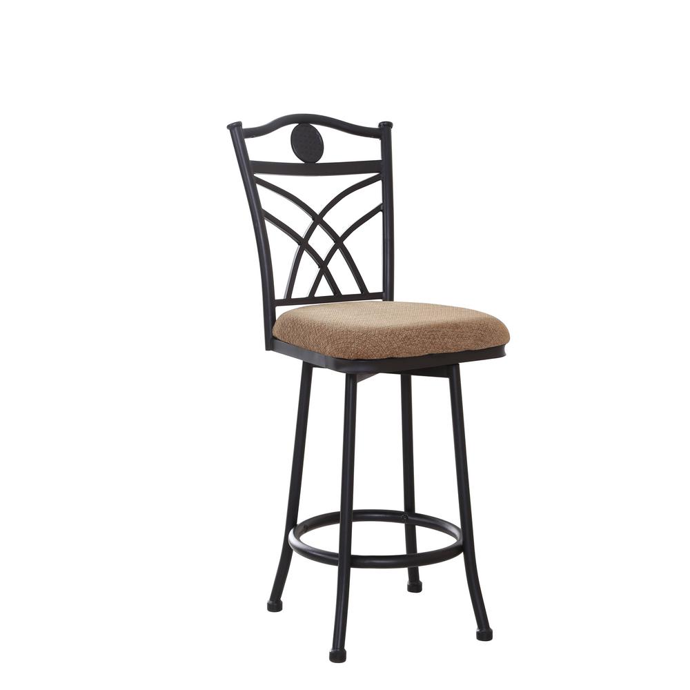 Hodedah Swiveling Metal Bar Stool 40 In H With Cushioned Seat Hodedah Swiveling Metal Bar Stool 40 In H With Cushioned Seat His780 The Home Depot