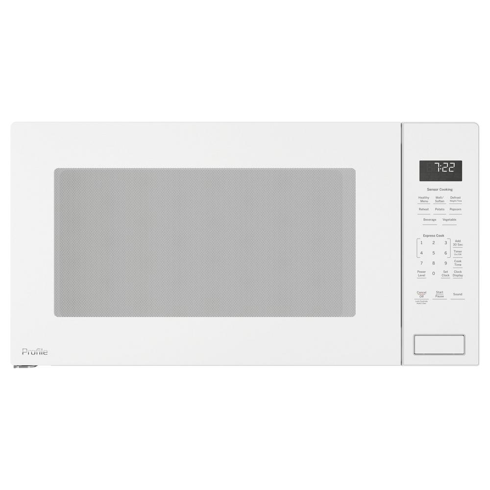 GE Profile 2.2 Cu. Ft. Countertop Microwave In White With Sensor ...