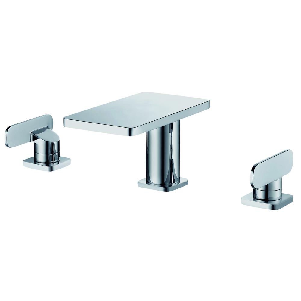 Alfi Brand 8 In Widespread 2 Handle Bathroom Faucet In Polished