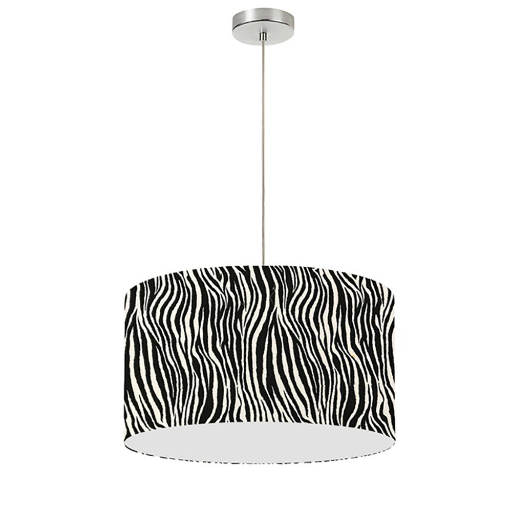 Filament Design 1 Light Zebra Pendant With Electroplated Steel