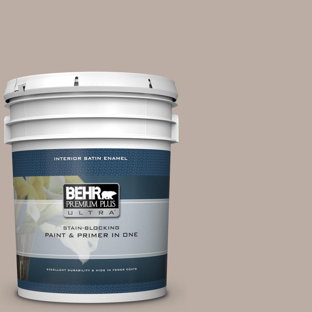 BEHR Premium Plus Ultra 5 gal. N2003 Nightingale Gray Satin Enamel