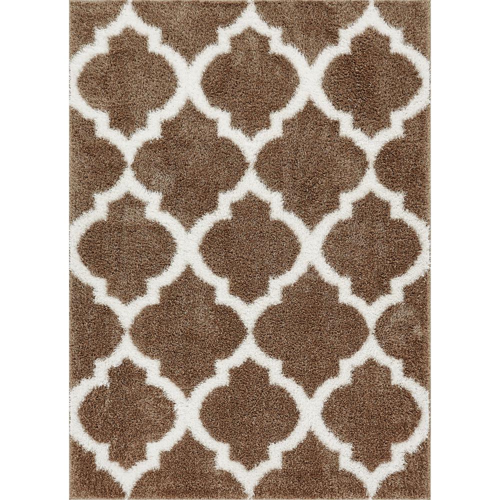 Well Woven Corsa Humble Taupe 3 Ft X 5 Modern Lattice Thick Area Rug