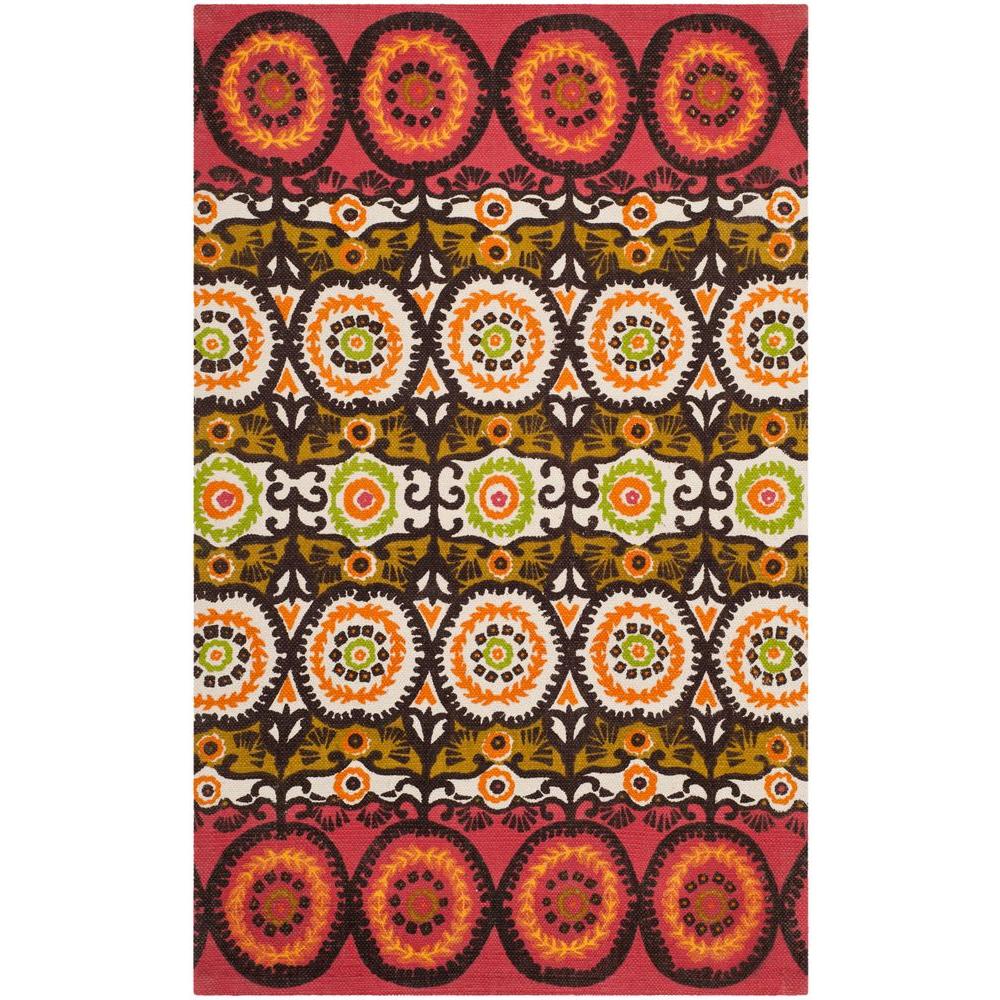 Safavieh Cedar Brook Red/Orange 2 ft. 3 in. x 3 ft. 9 in. Runner