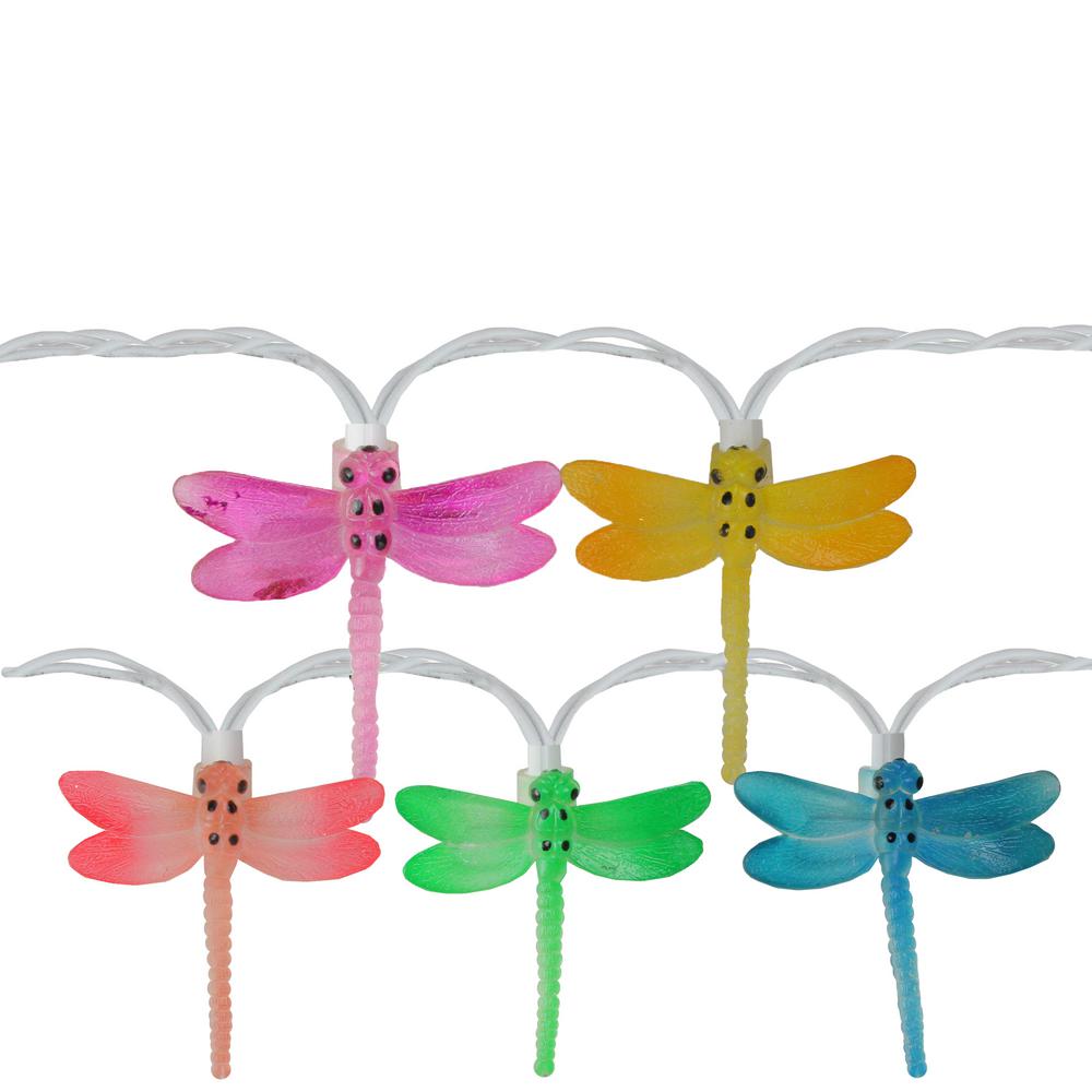 Northlight Set Of 10 Clear Incandescent Light Dragonfly Summer Set Of 10 Clear Incandescent Light Dragonfly Summer Garden Patio Christmas Lights With White Wire