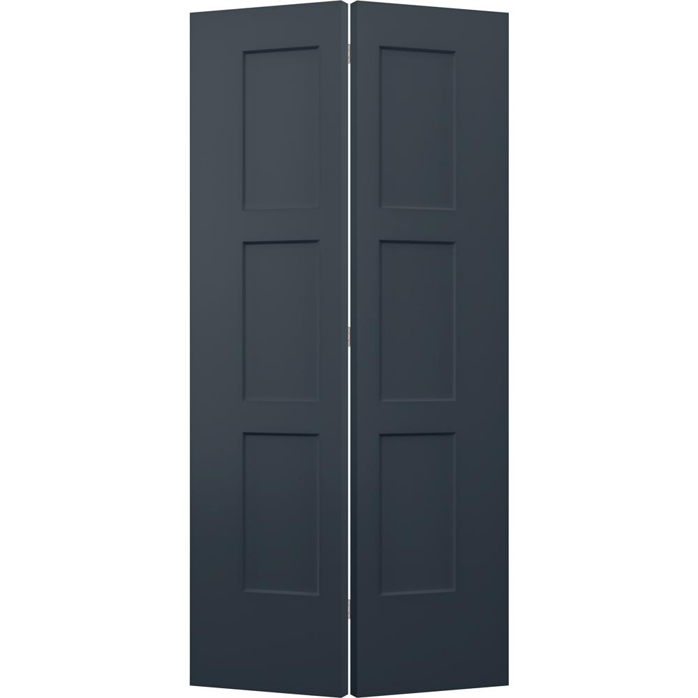 Blue Bifold Doors Interior Closet Doors The Home Depot