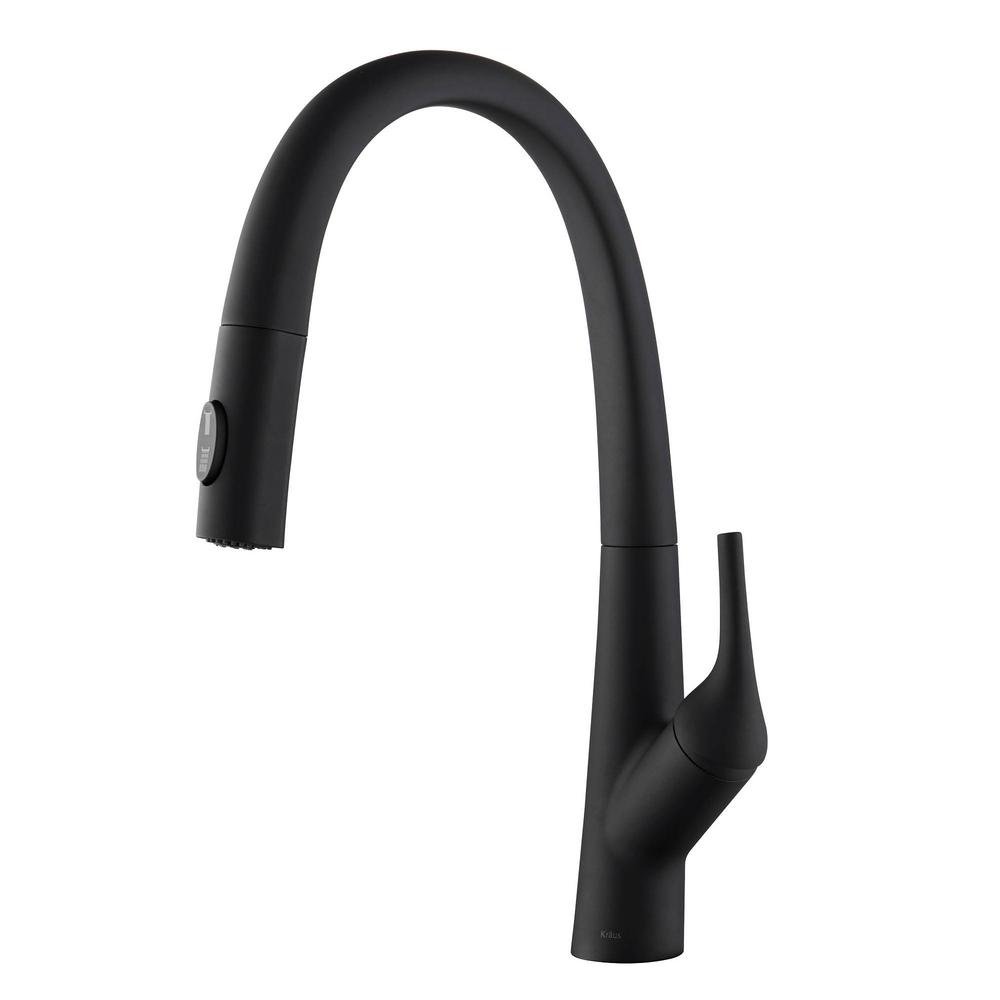 KRAUS Arqo M Single-Handle Pull-Down Sprayer Kitchen Faucet with Dual Function Sprayhead in Matte Black was $229.95 now $179.95 (22.0% off)