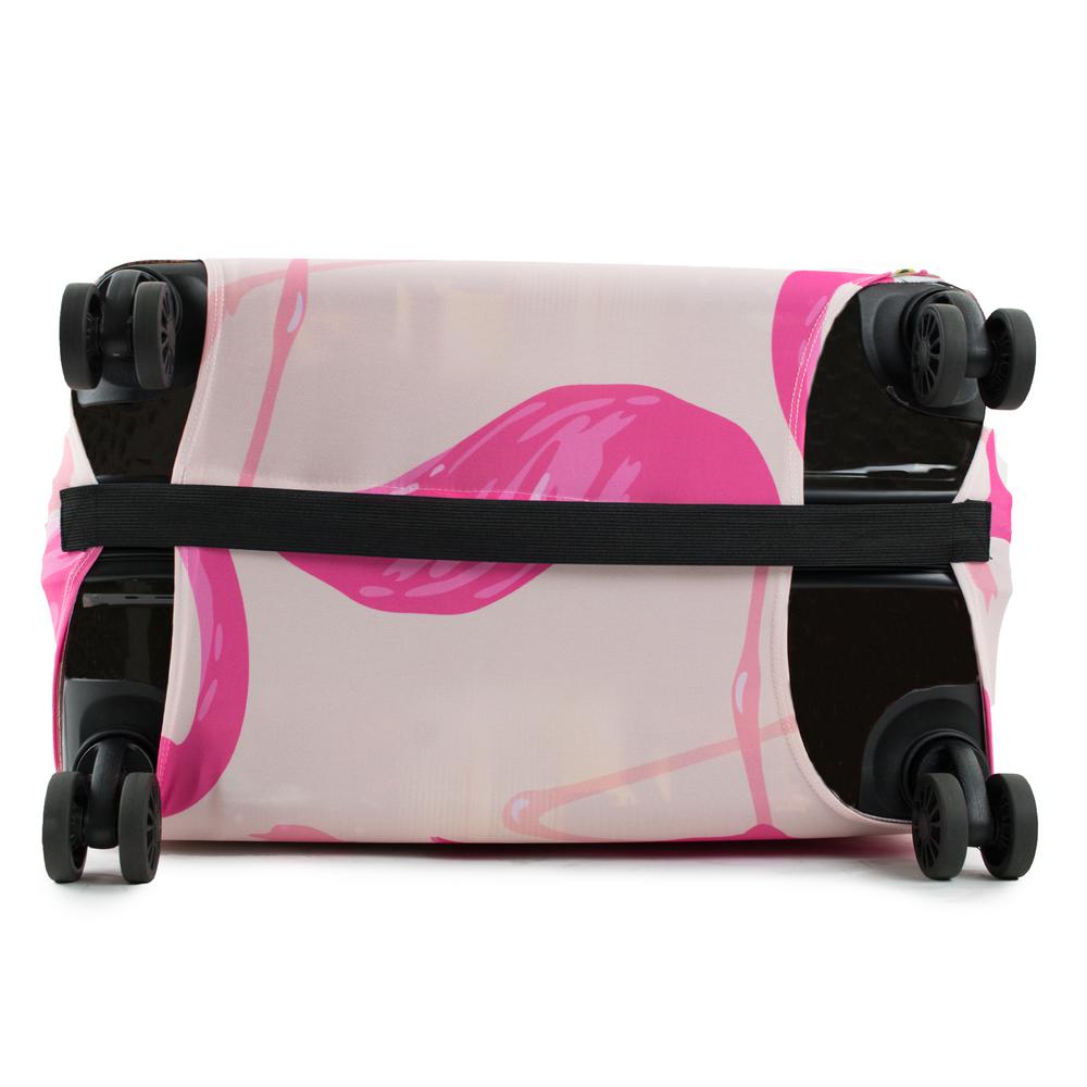 flamingo print suitcase