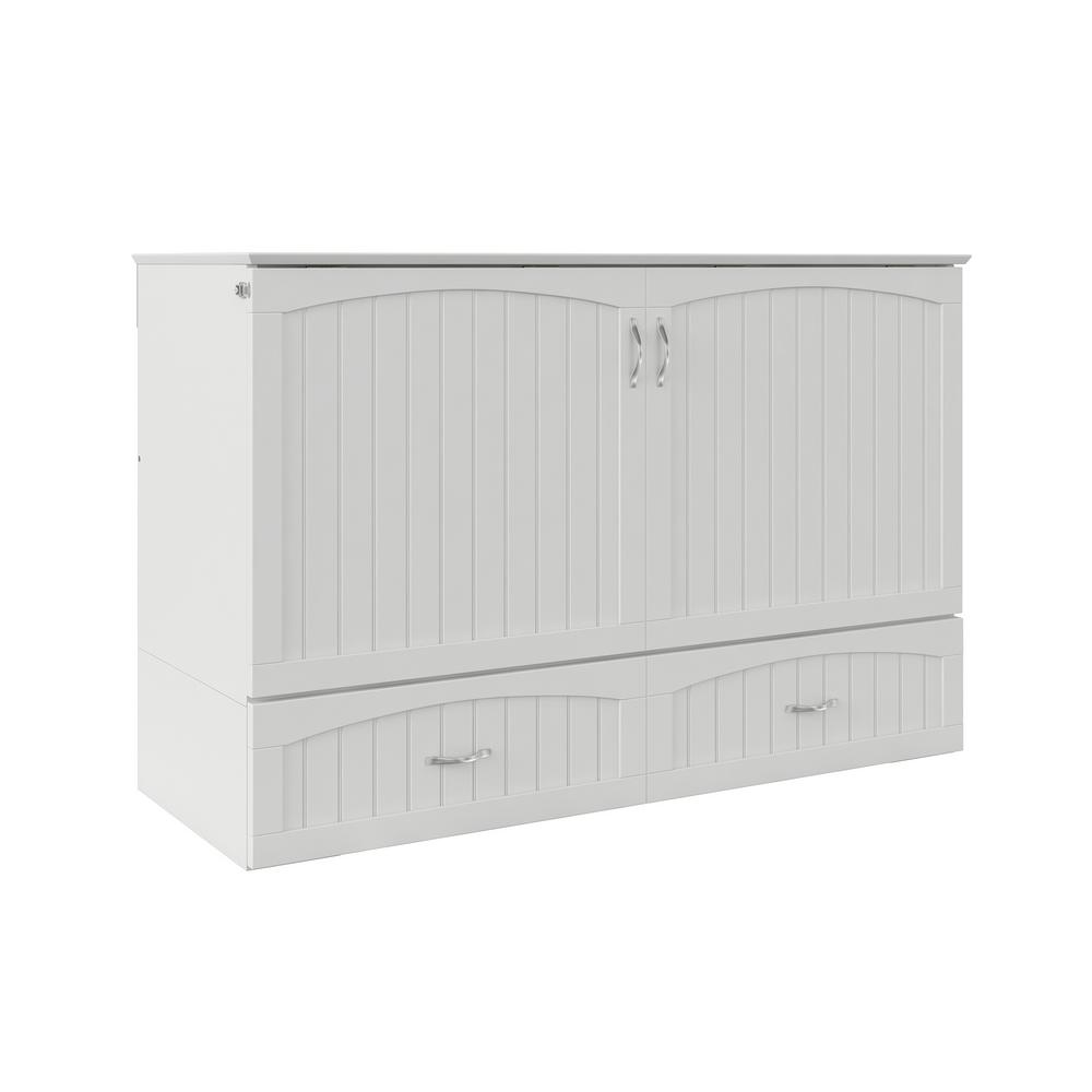 Atlantic Furniture Southampton Murphy Bed Chest Queen White with