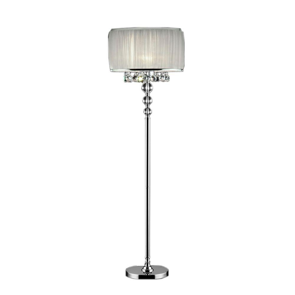 Ore International 63 In Silver Chrome Steel Pure Essence Floor Lamp Ore International 63 In Silver Chrome Steel Pure Essence Floor Lamp