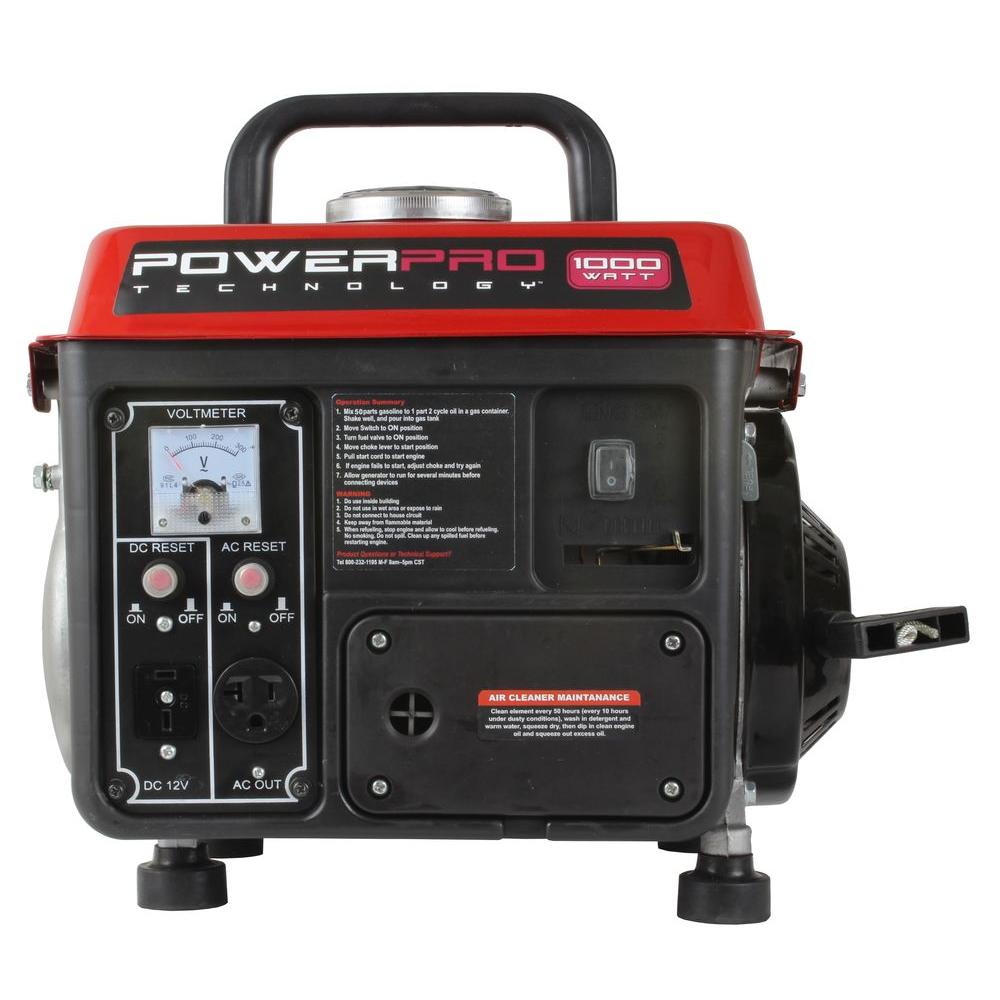 Quiet Gas Portable Generator 1,000-Watt 2-Stroke Camping Tailgating ...