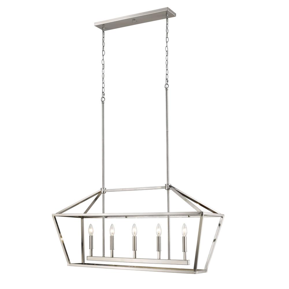 Millennium Lighting 3245 Sn 5 Light 40 In Wide Taper Candle Silver Nickel Chandelier Millennium Lighting 3245 Sn 5 Light 40 In Wide Taper Candle Silver Nickel Chandelier