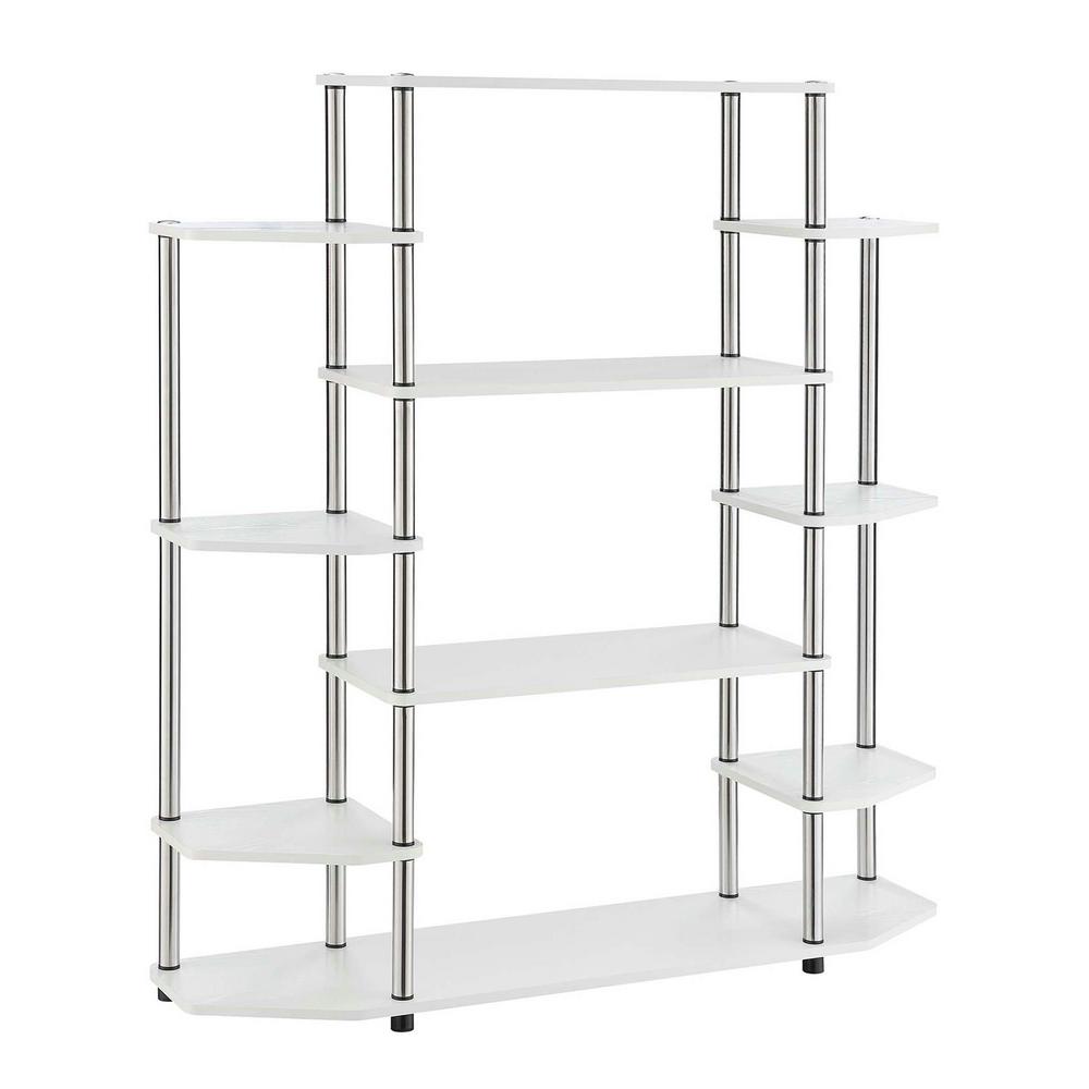 Convenience Concepts 52 5 In White Metal 10 Shelf Etagere