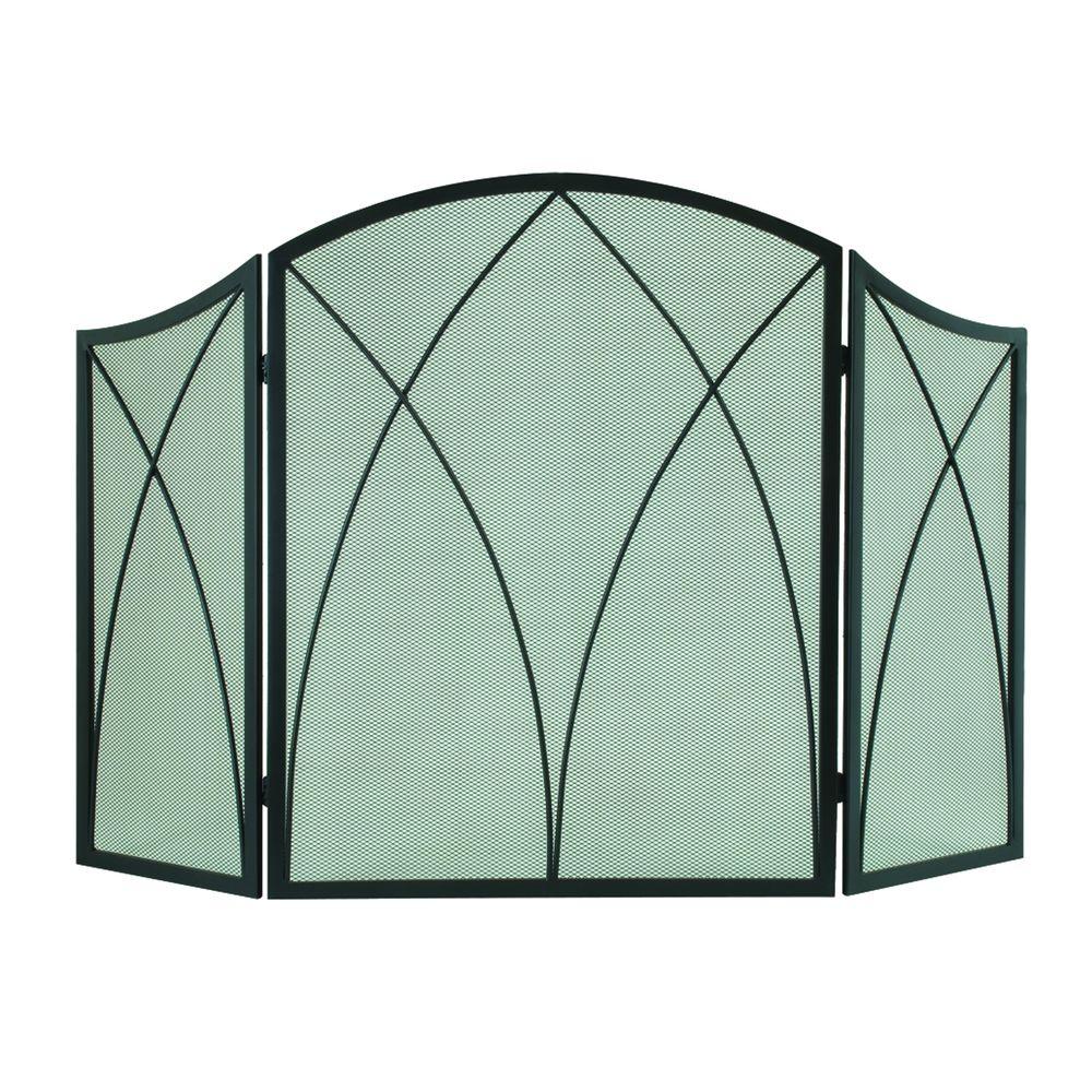 Pleasant Hearth Arched Diamond 3-Panel Fireplace Screen