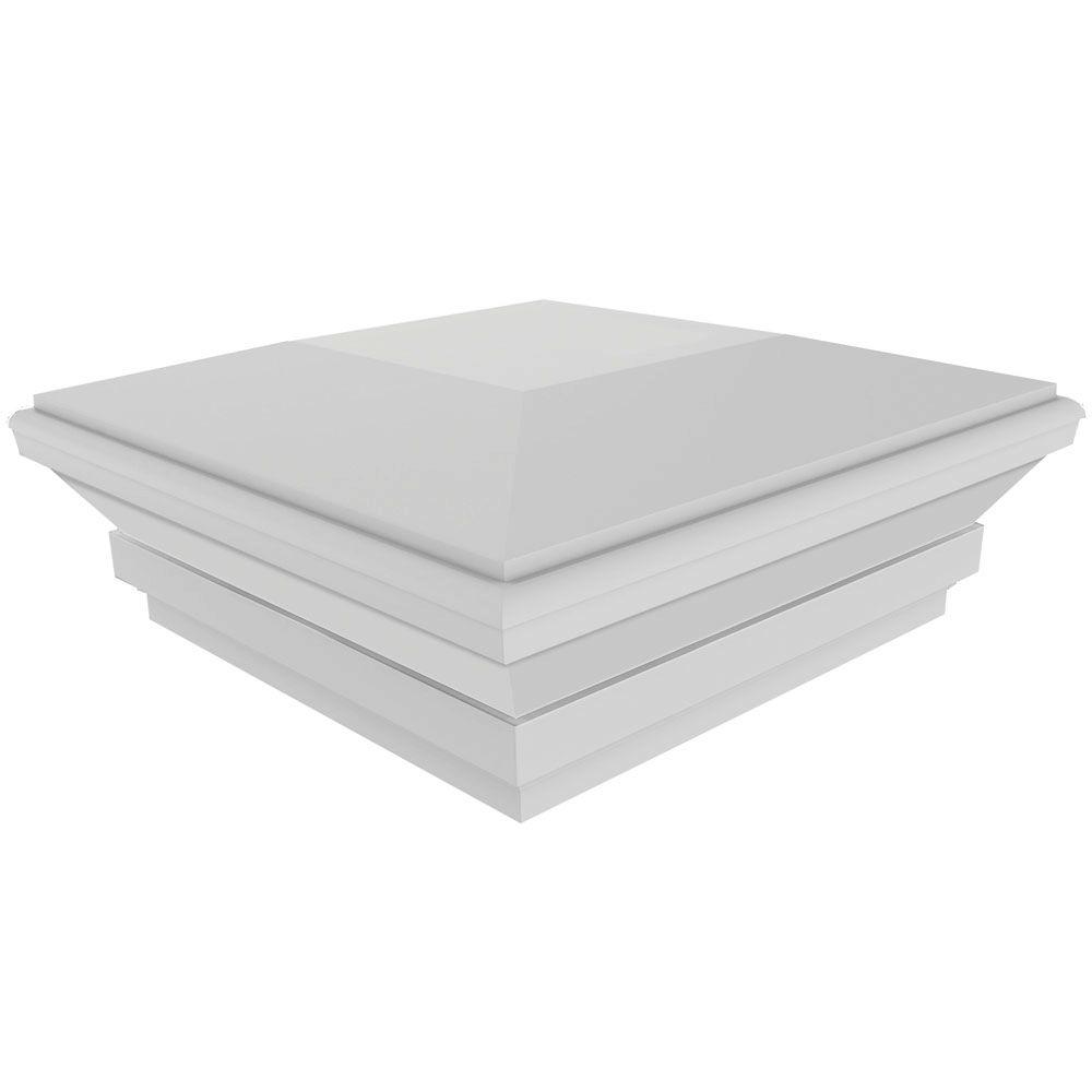 Veranda 5 in. x 5 in. White Vinyl Contemporary Post Top73013124 The Home Depot