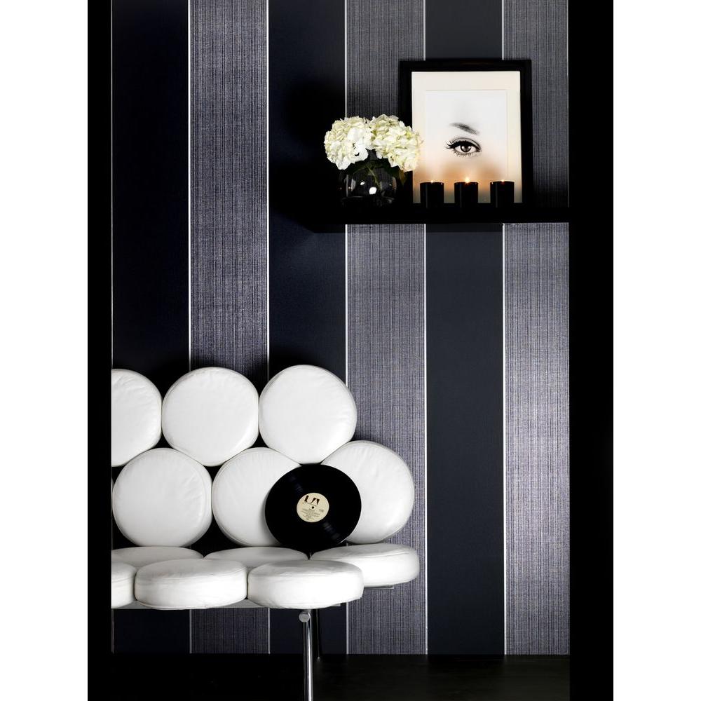 Graham & Brown Bold Stripe Black Wallpaper30383 The Home Depot