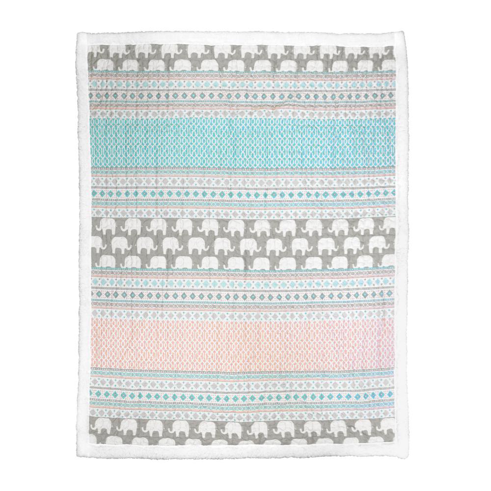 Lush Decor Mermaid Waves Sherpa Throw 30 x 75 Pink