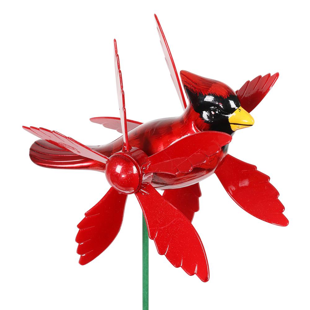 Exhart WindyWing Song Bird Cardinal Whirligig 2.4 ft. Red Plastic