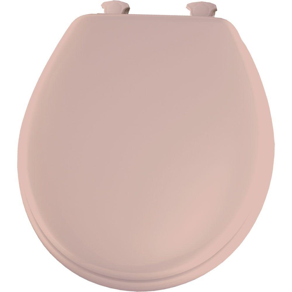 BEMIS Round Closed Front Toilet Seat In Pink 450EC 023 The Home Depot   Pink Bemis Toilet Seats 450ec 023 64 1000 