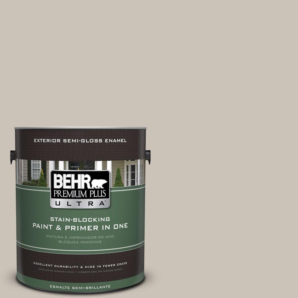 BEHR Premium Plus Ultra 1gal. 720C3 Wheat Bread SemiGloss Enamel Exterior Paint585401 The