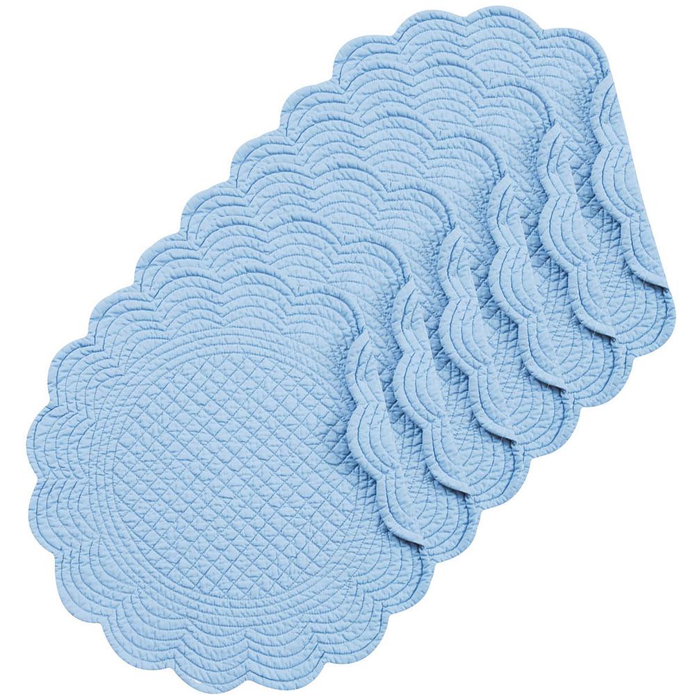 C F Home Sky Blue Round Placemat Set Of 6 862601549bs6 The C F Home Sky Blue Round Placemat Set Of 6