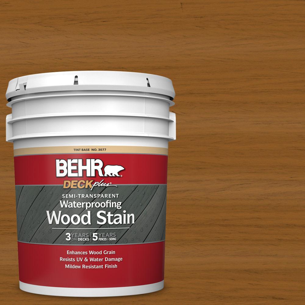 BEHR DECKplus 5 gal. ST134 Curry SemiTransparent Waterproofing