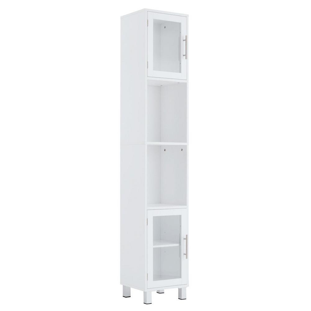 CASAINC 13 in. W Mount Wall Bathroom Tall Tower Storage Wall Cabinet in ...