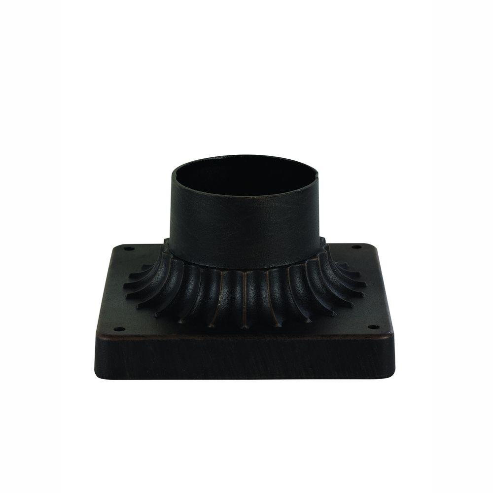Pier Base Outdoor Lighting Accessories The 5 In Rust Square Pier Mount Adaptor For Post Lantern