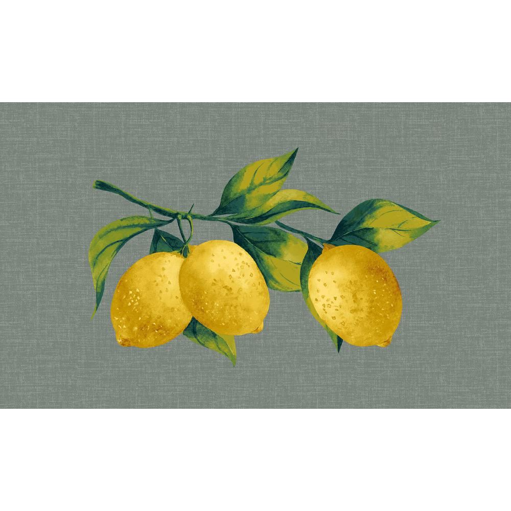 Lemon Branch Stone Gray Outdoor Lumbar Pillow