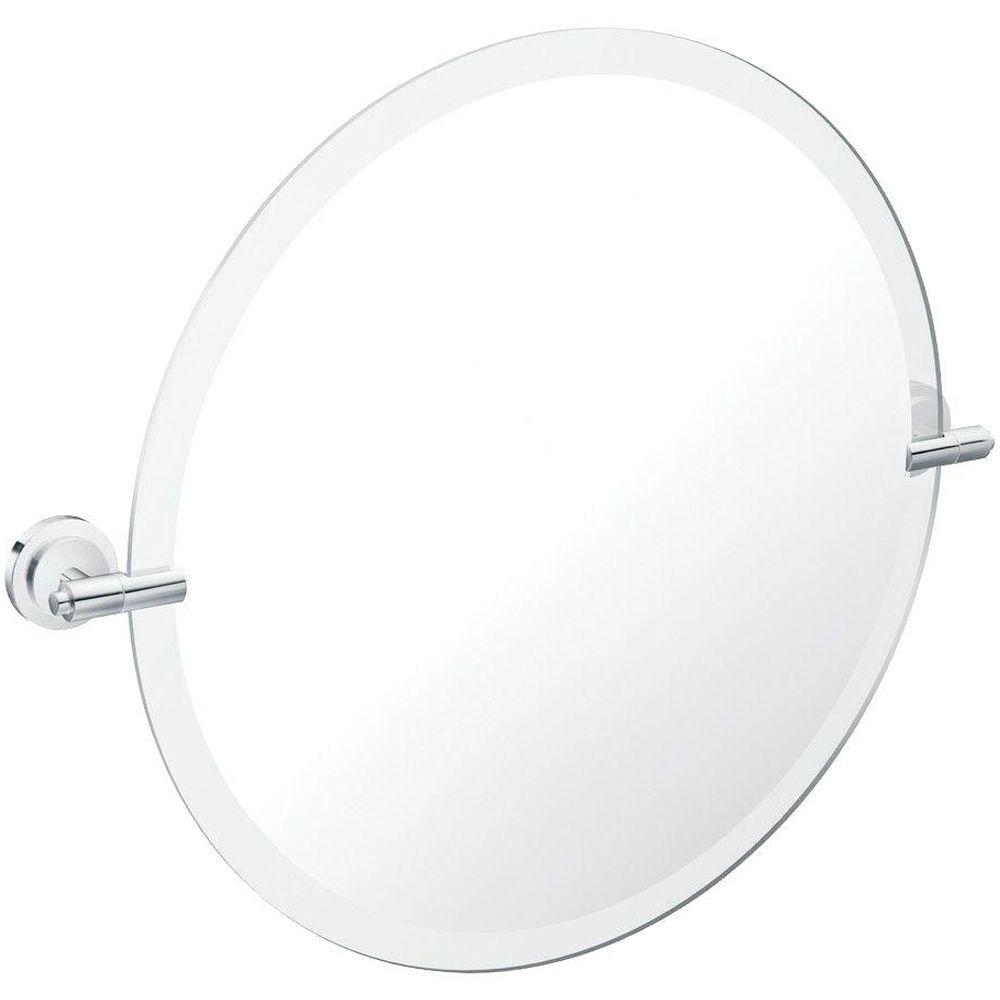 Circle Frameless Bathroom Mirrors Bath The Home Depot Framless Pivoting Wall Mirror In Chrome