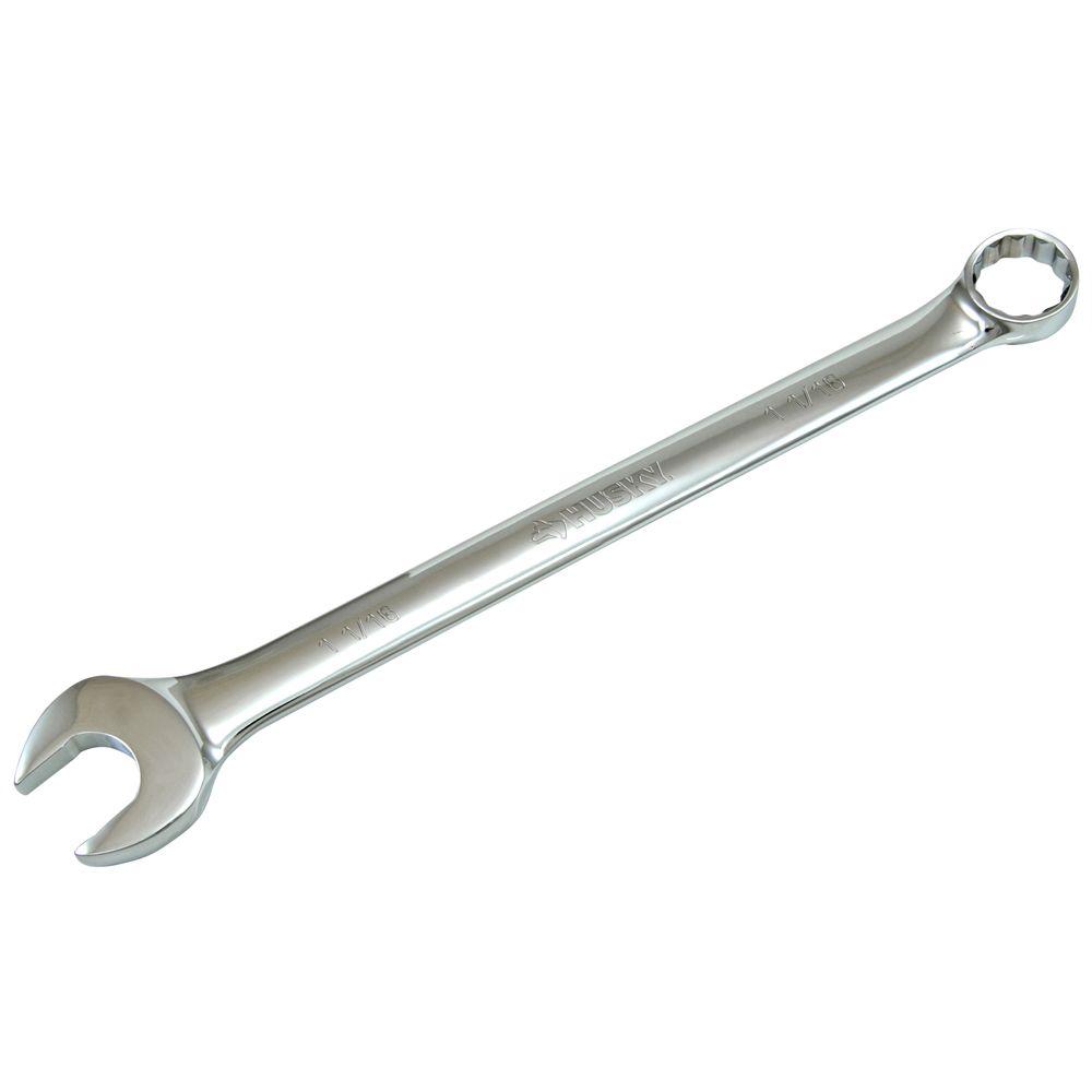 Husky 1-1/16 in. 12-Point SAE Full Polish Combination Wrench-HCW1116