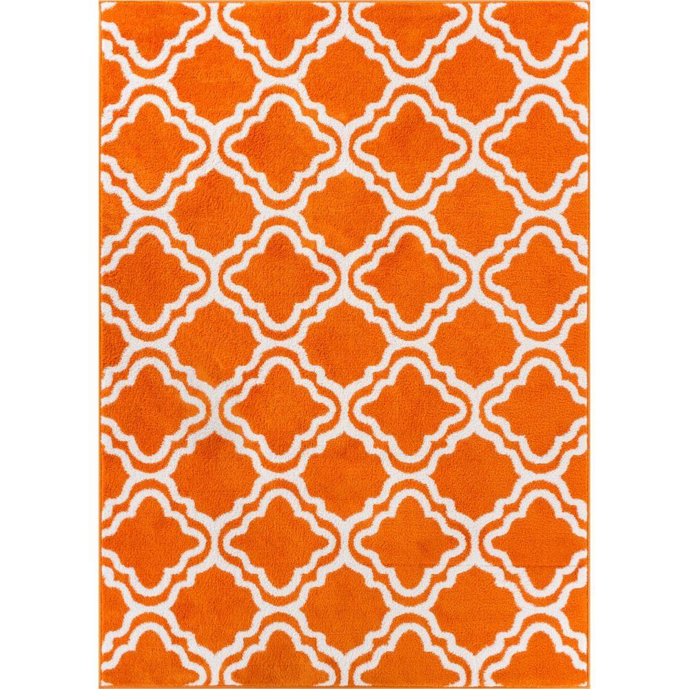 Orange Nursery Kids Rugs The Home Depot