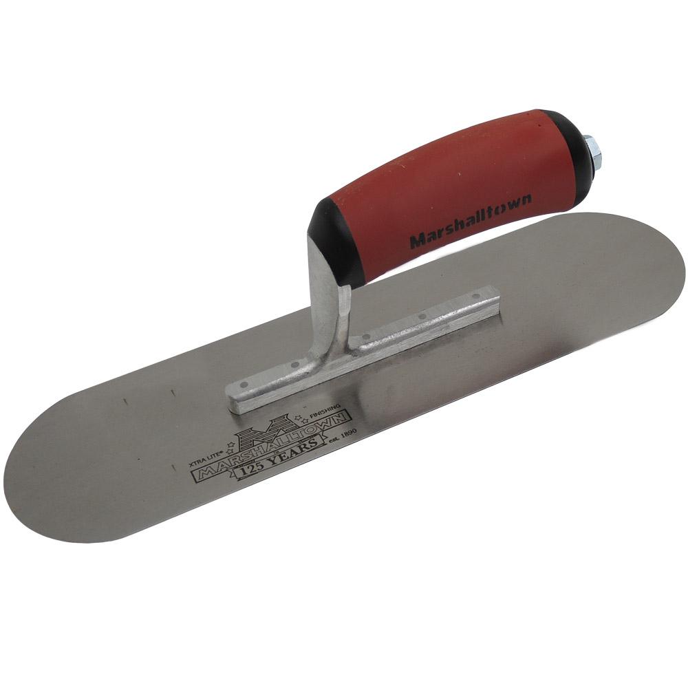Marshalltown 12 inch x 3-1/2 inch Pool Trowel, 3 Rivets - Curved DuraSoft Handle by Marshalltown