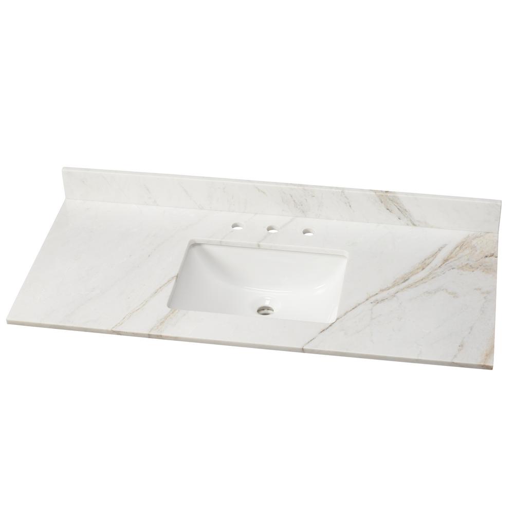 Home Decorators Collection 49 in. W Marble Vanity Top in 