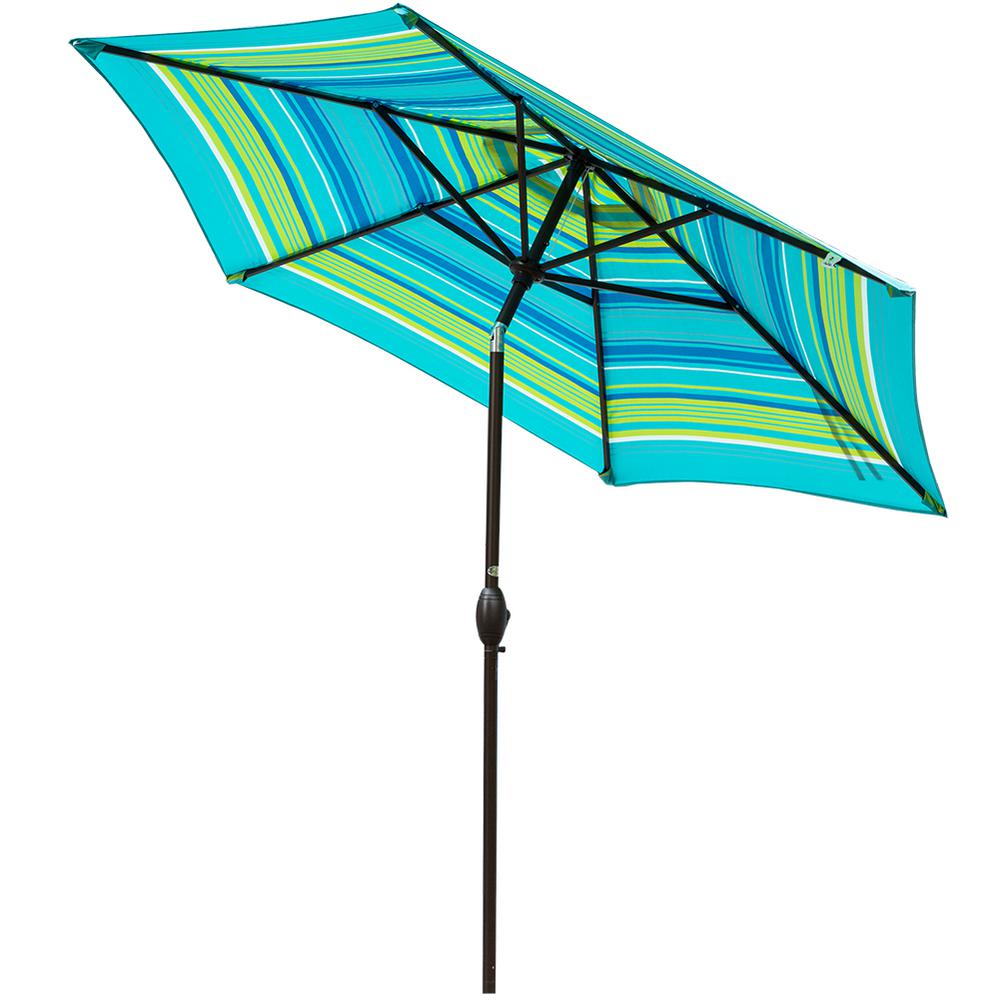 Abba Patio 9 Ft Aluminum Market Push Tilt And Crank Patio Umbrella In