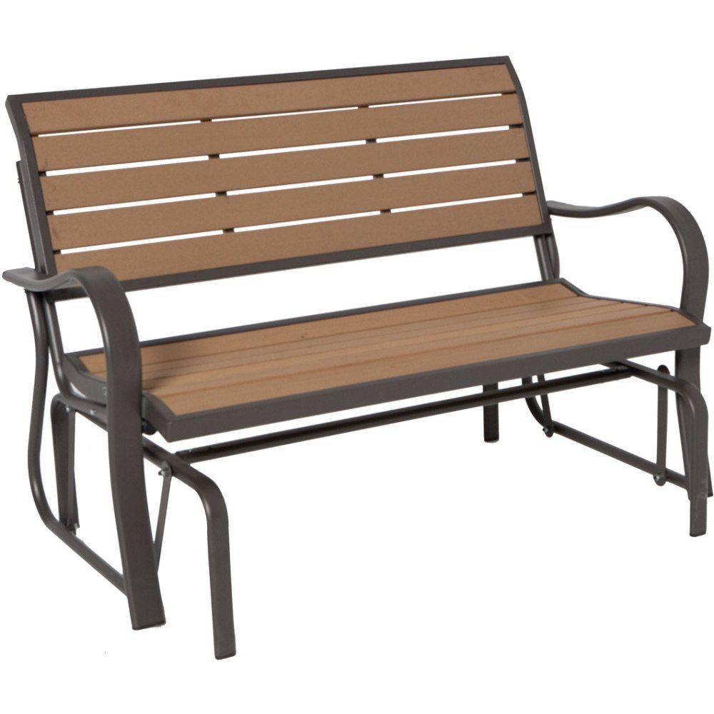 Lifetime Wood Alternative Patio Glider Bench 60055 The Home Depot