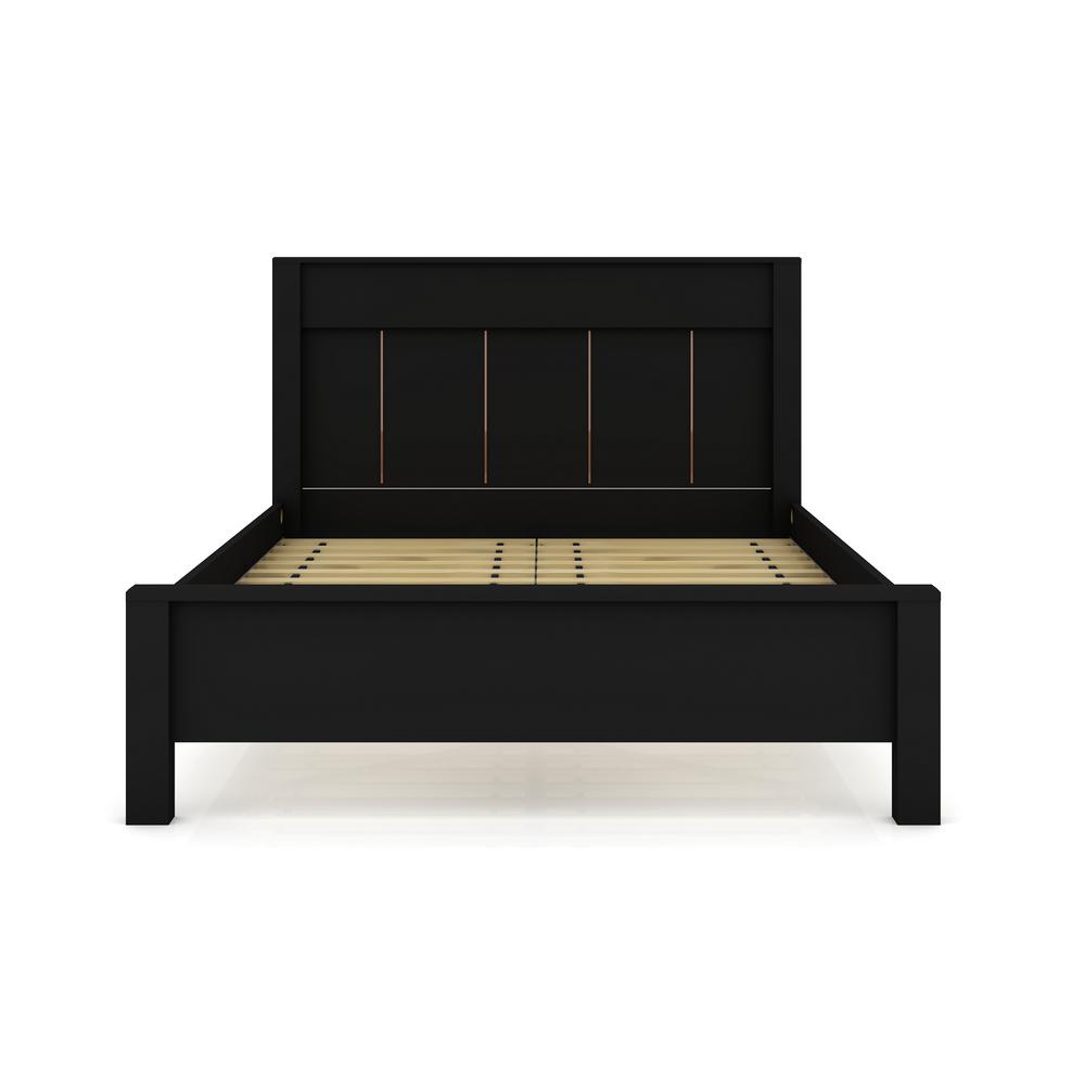 Luxor Oswego Black Queen Size Modern Bedframe with Headboard 