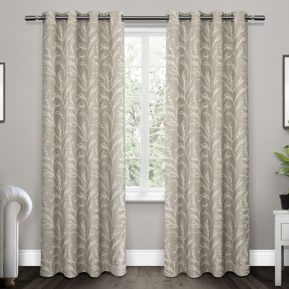 Kilberry 52 In W X 84 L Woven Blackout Grommet Top Curtain Woven Blackout Grommet Top Curtain